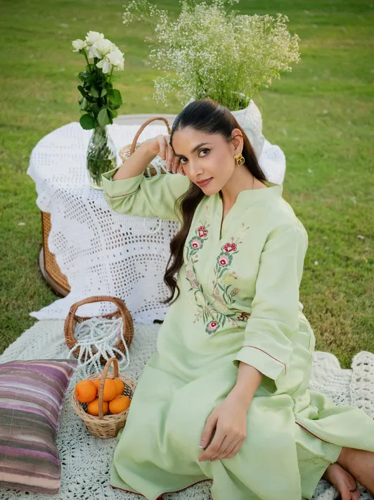 Ferne Green Kurta set