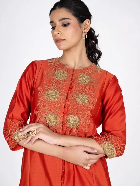 Aurelia Orange Kurta set